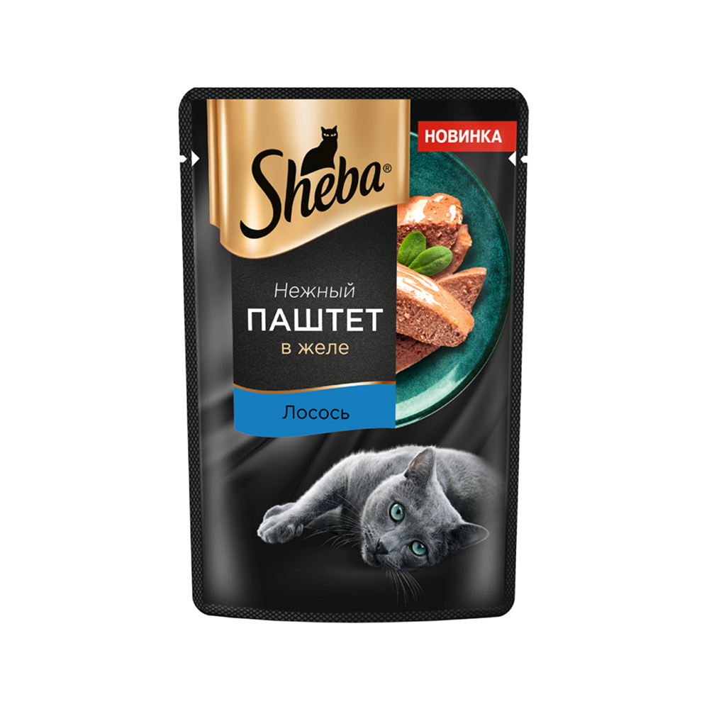 

Sheba Влажный корм (пауч) для кошек, с паштетом из лосося в желе, 75 гр.