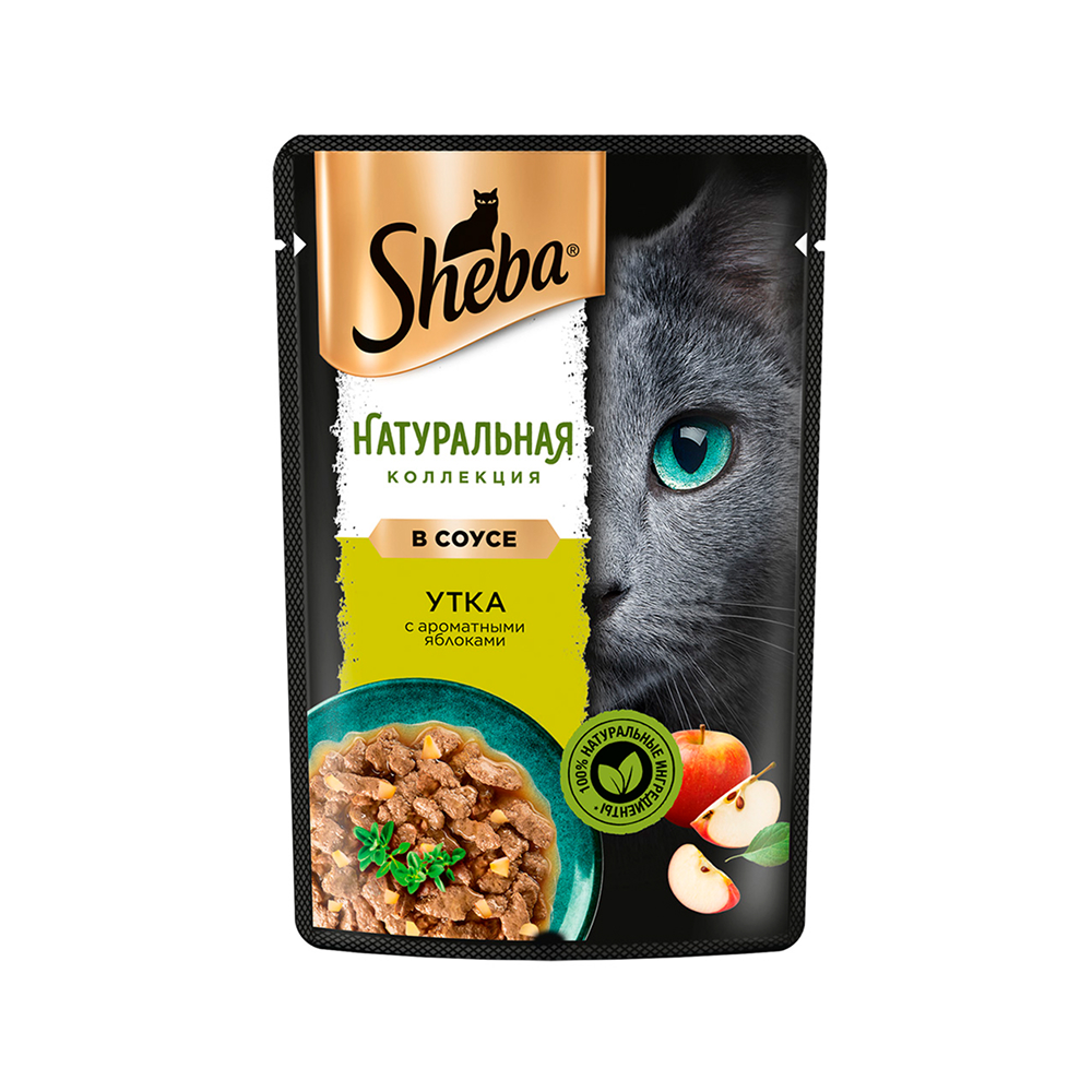 

Sheba Влажный корм (пауч) для кошек Натуральная коллекция, с уткой с яблоками, 75 гр.