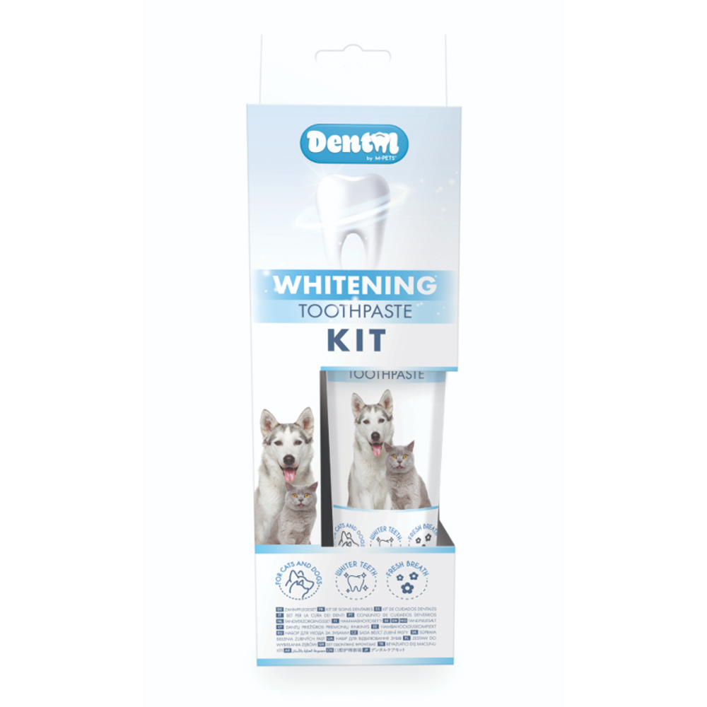 

M-PETS Набор отбеливающий для ухода за зубами собак, 4 предмета