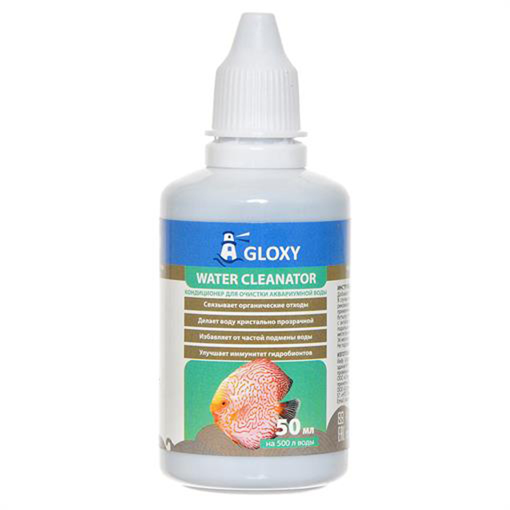 

Gloxy Кондиционер для очистки аквариумной воды Water Cleanator, 50 мл на 500 л