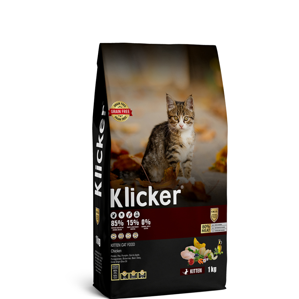 

KLICKER Kitten Cat Food Сухой корм для котят, с курицей, 1 кг