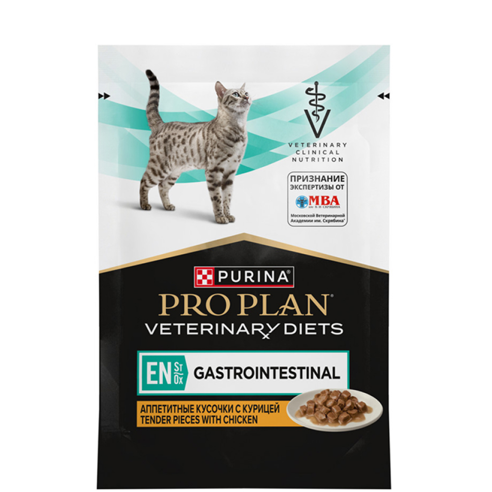 

Purina Влажный корм (пауч) для кошек при расстройствах пищеварения, с курицей, 85 гр.