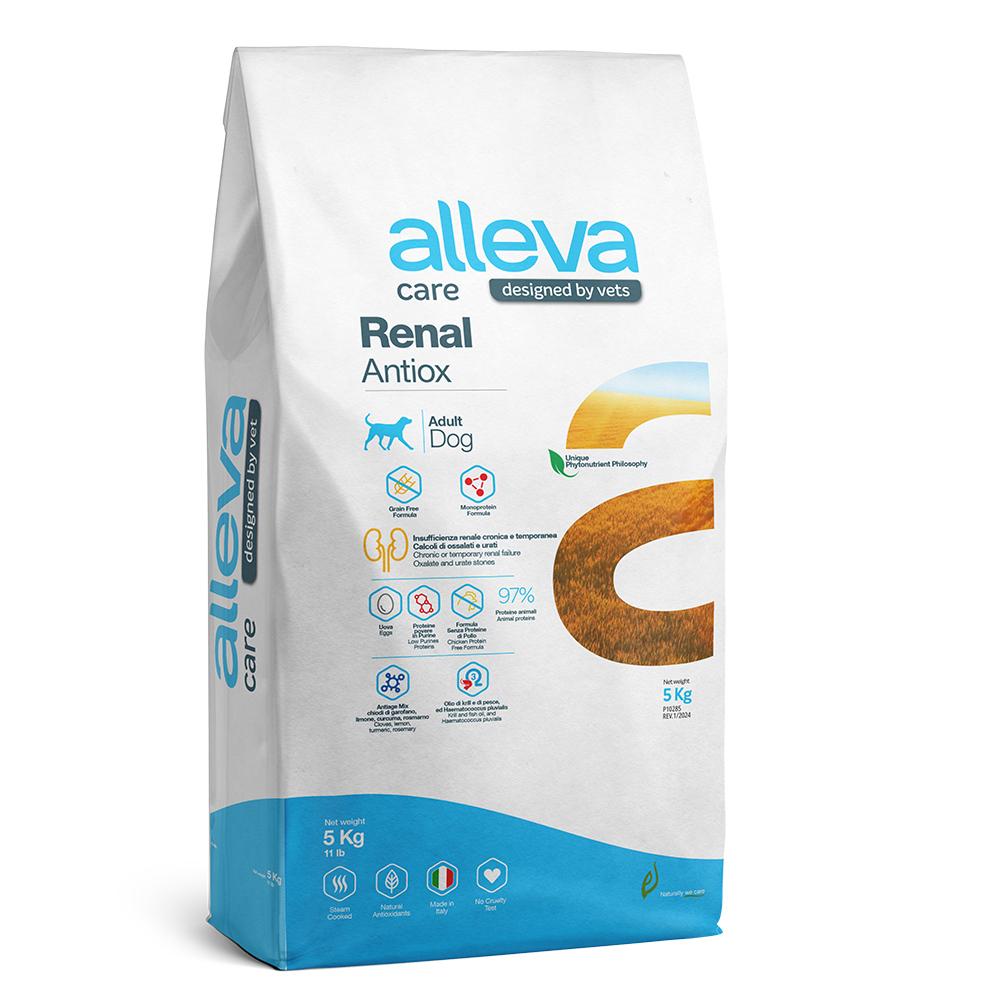 

ALLEVA Care Adult Renal Antiox Сухой диетический корм для собак, с куриным яйцом, 5 кг