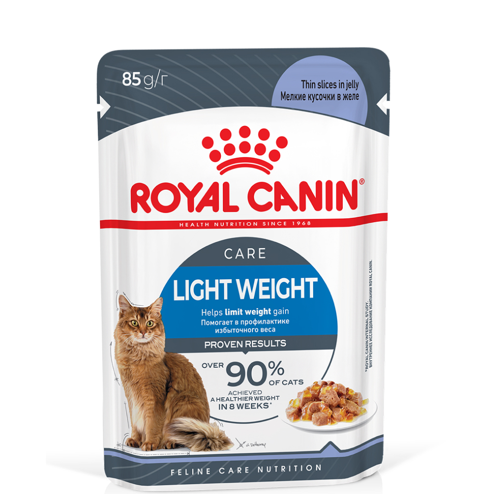 

Royal Canin Light Weight Care Влажный корм (пауч) для взрослых кошек, в желе, 85 гр.