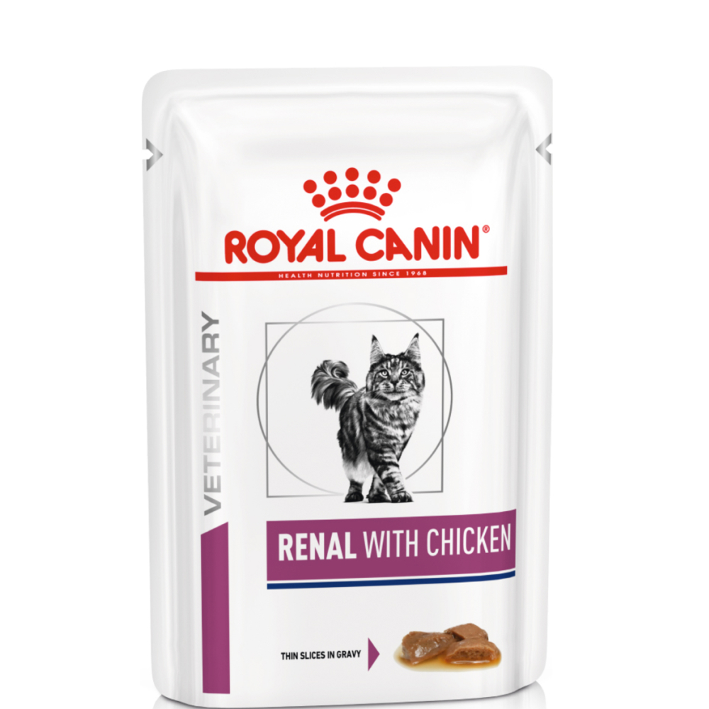

Royal Canin Renal Влажный корм (пауч) для поддержания функции почек у кошек, курица, 85 гр.