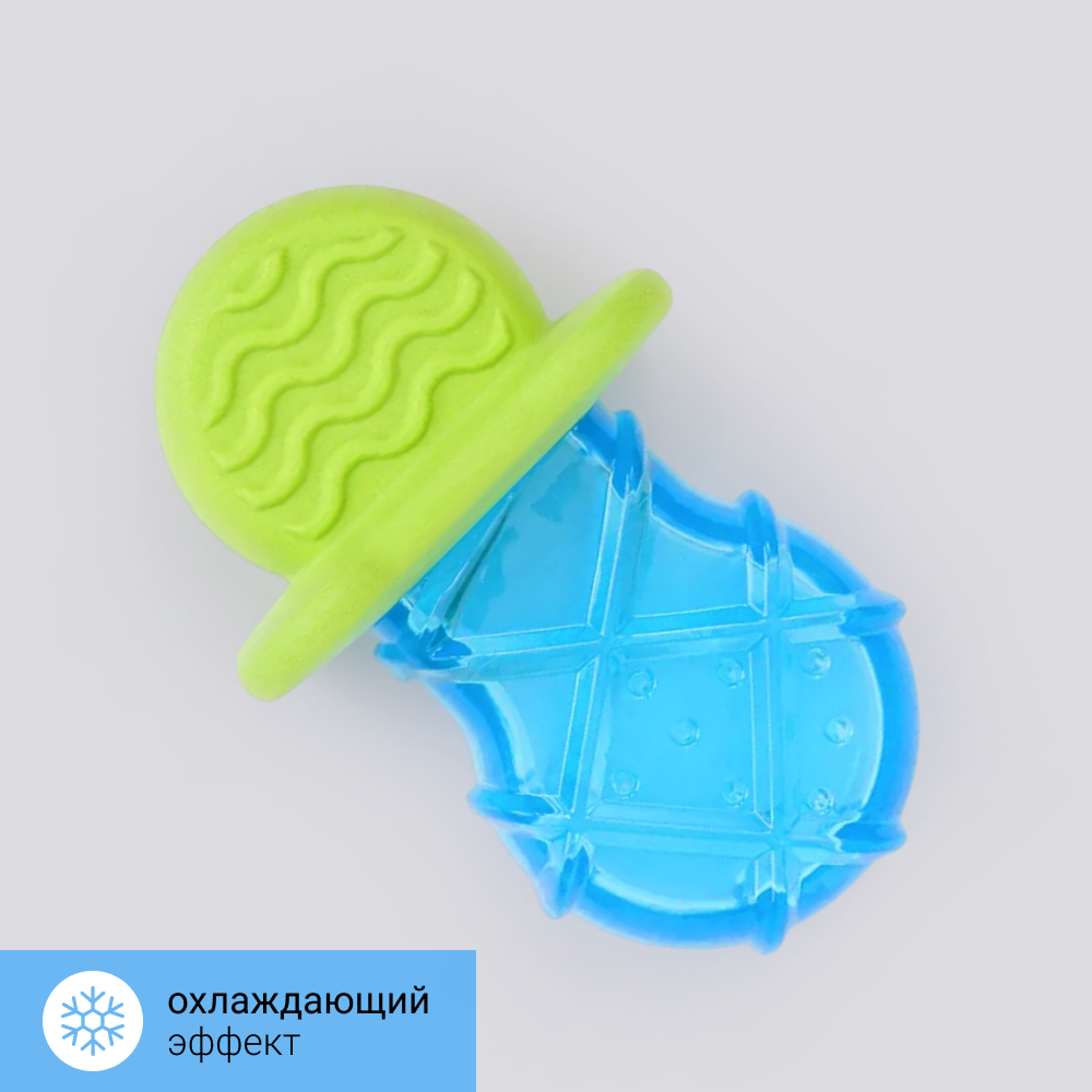 

RURRI Игрушка для собак Пустышка с эффектом охлаждения, 13,6х8,6х4,9 см, Разноцветный