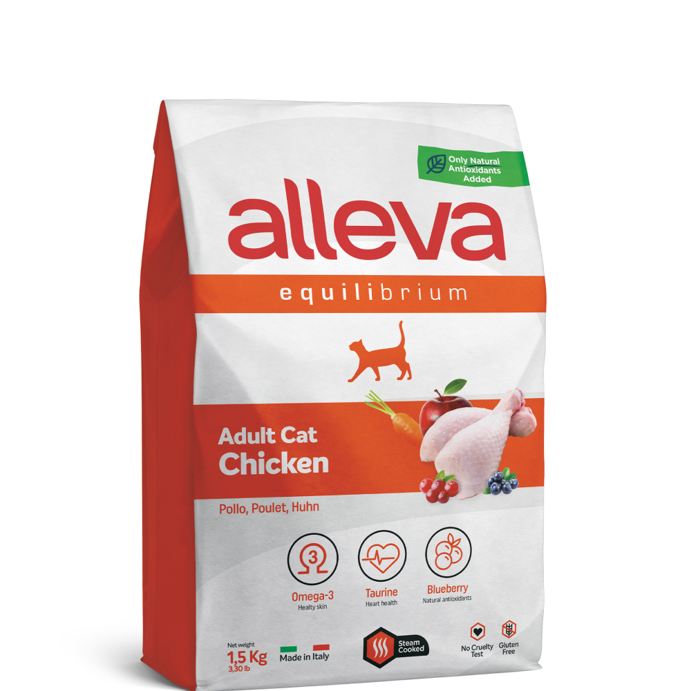 

ALLEVA Equilibrium Сухой корм для взрослых кошек, с курицей, 1,5 кг