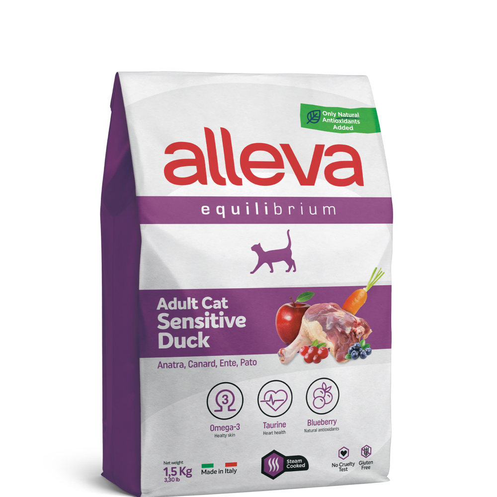 

ALLEVA Equilibrium Сухой корм для кошек, с уткой, 1,5 кг