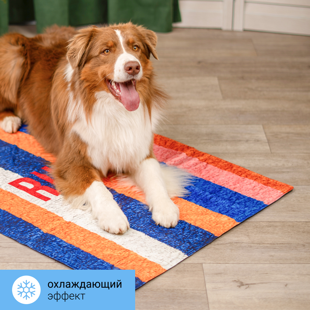 

RURRI Мат охлаждающий для кошек и собак Пляж, 70х100 см, Красный