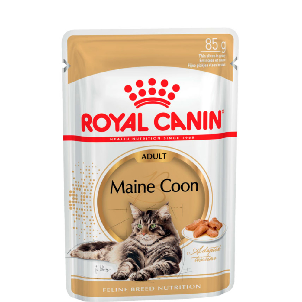 

Royal Canin Maine Coon Adult Влажный корм (пауч) для кошек породы мейн-кун старше 15 месяцев, 85 гр.