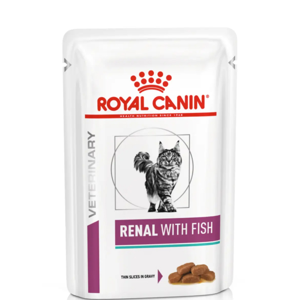 

Royal Canin Renal With Fish Влажный корм (пауч) для кошек, с рыбой, 85 гр.