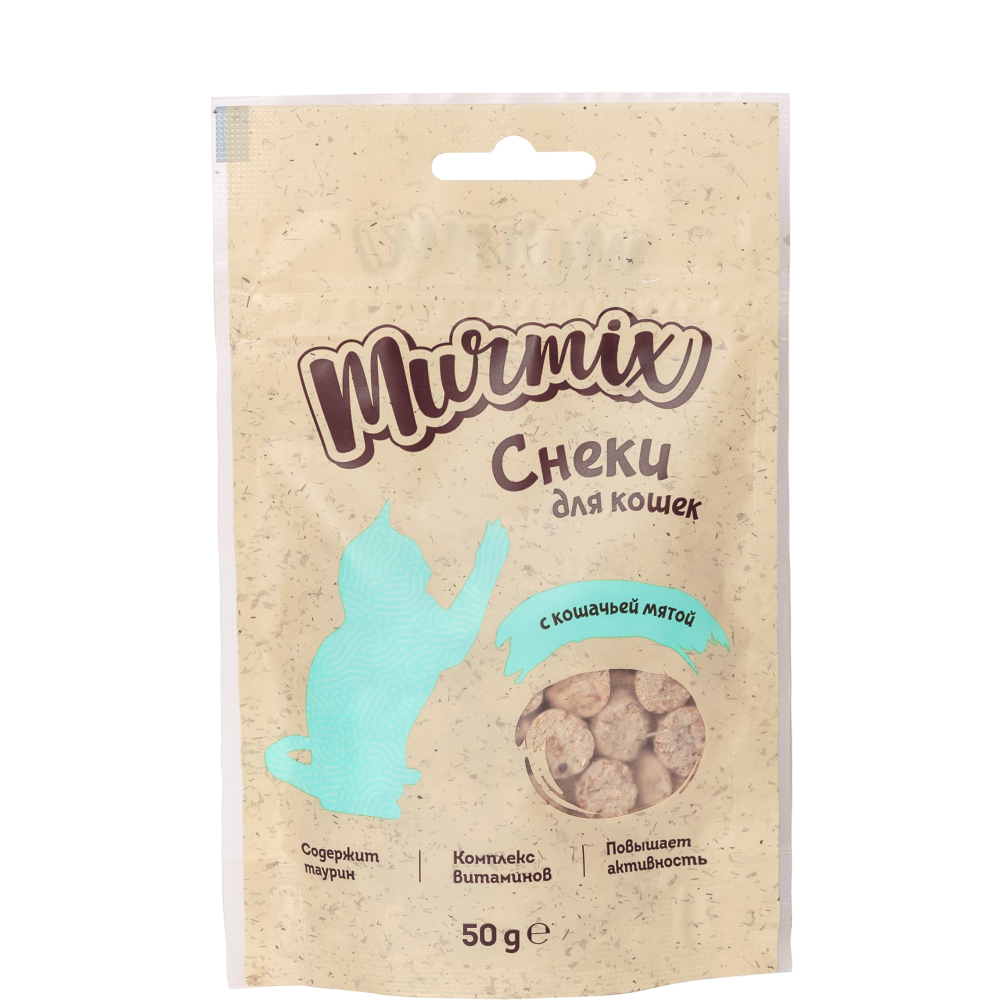 

Murmix Лакомство Снеки с кошачьей мятой для кошек, 50 гр.