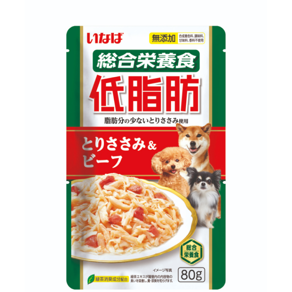 

INABA CIAO Teishibo Влажный корм (пауч) для собак, куриное филе с говядиной в желе, 80 гр.