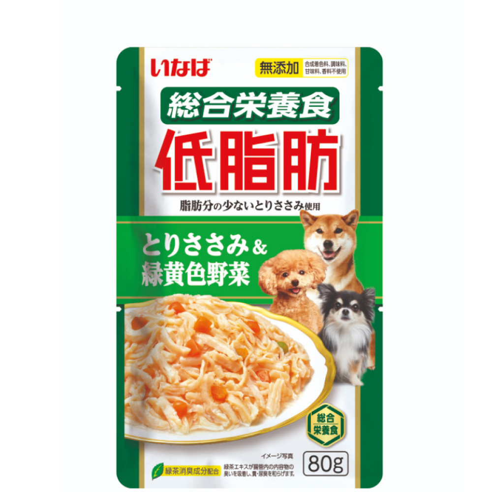 

INABA CIAO Teishibo Влажный корм (пауч) для собак, куриное филе с овощами в желе, 80 гр.