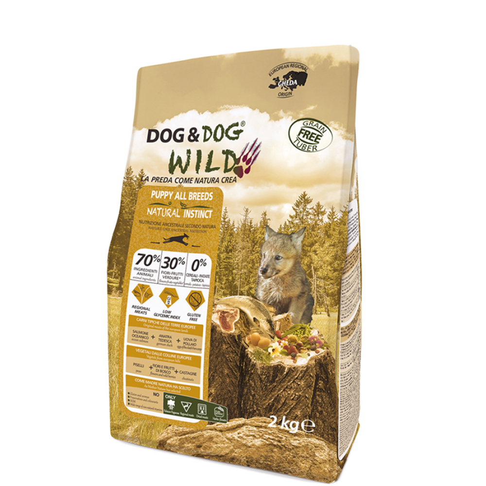 

Dog & Dog Wild Natural Instinct Сухой корм для щенков, с лососем и уткой, 2 кг