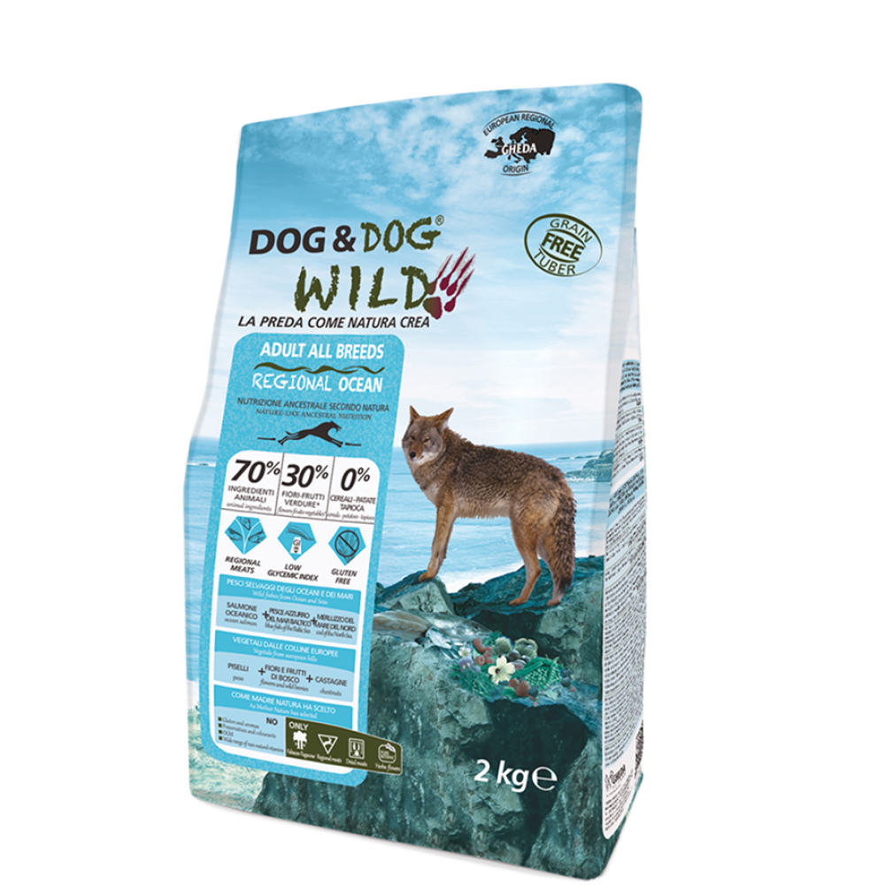 

Dog & Dog Wild Regional Ocean Сухой корм для собак, с лососем и треской, 2 кг