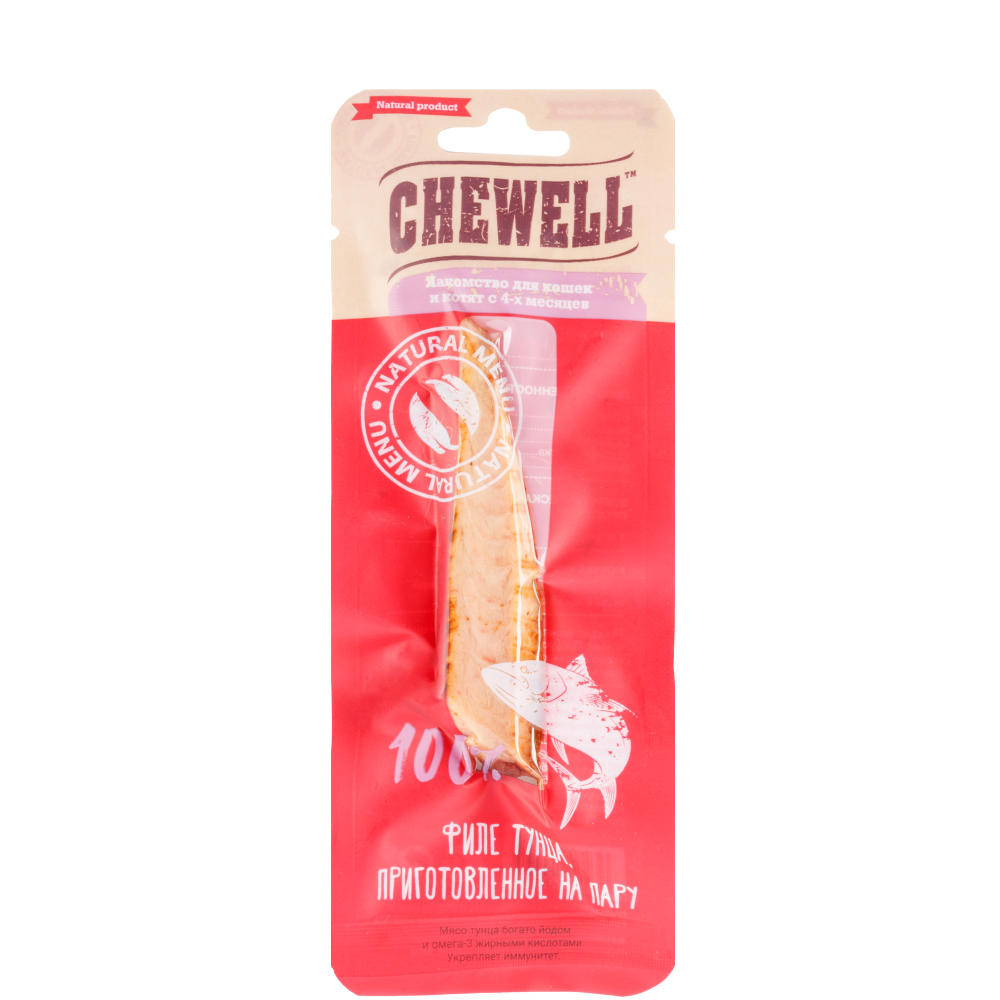 

Chewell Лакомство Тунец на пару для кошек, 10 гр.