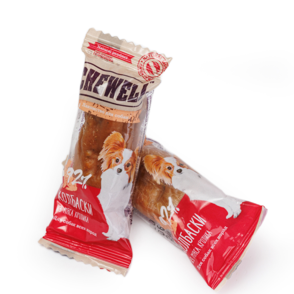 

Chewell Лакомство Колбаски, из мяса кролика для собак всех пород, 10 гр.