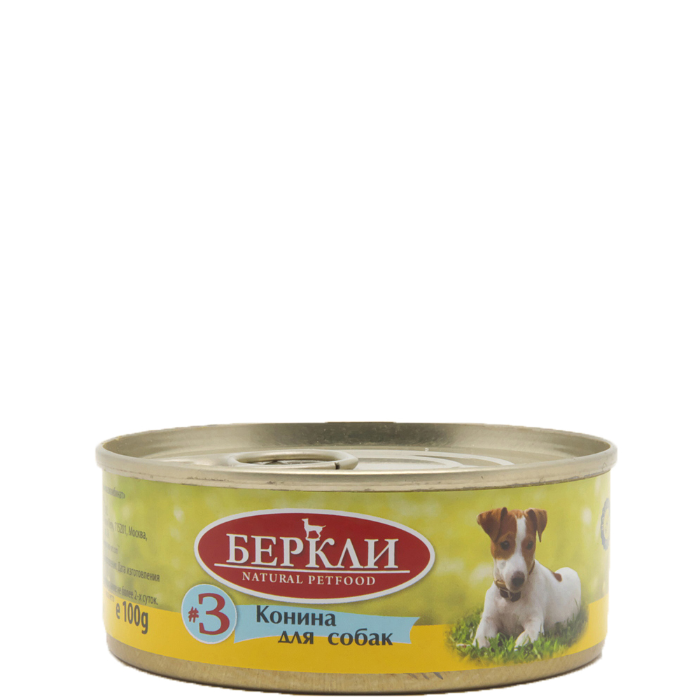 

Berkley Влажный корм (консервы) для собак, с кониной, 100 гр.