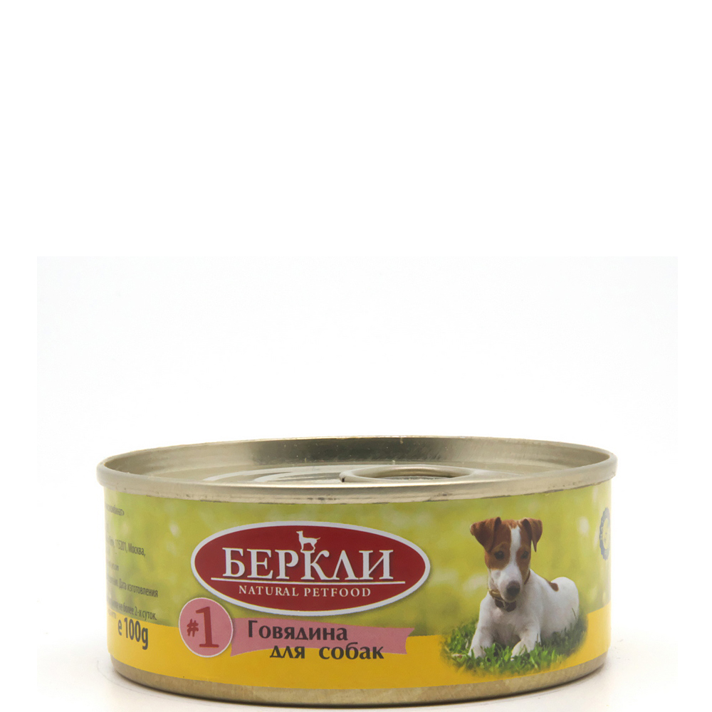 

Berkley Влажный корм (консервы) для собак, с говядиной, 100 гр.