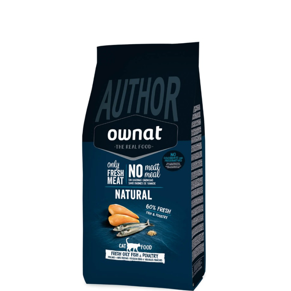 

Ownat Author Сухой корм для кошек, с жирной рыбой и свежим мясом домашней птицы, 1,5 кг