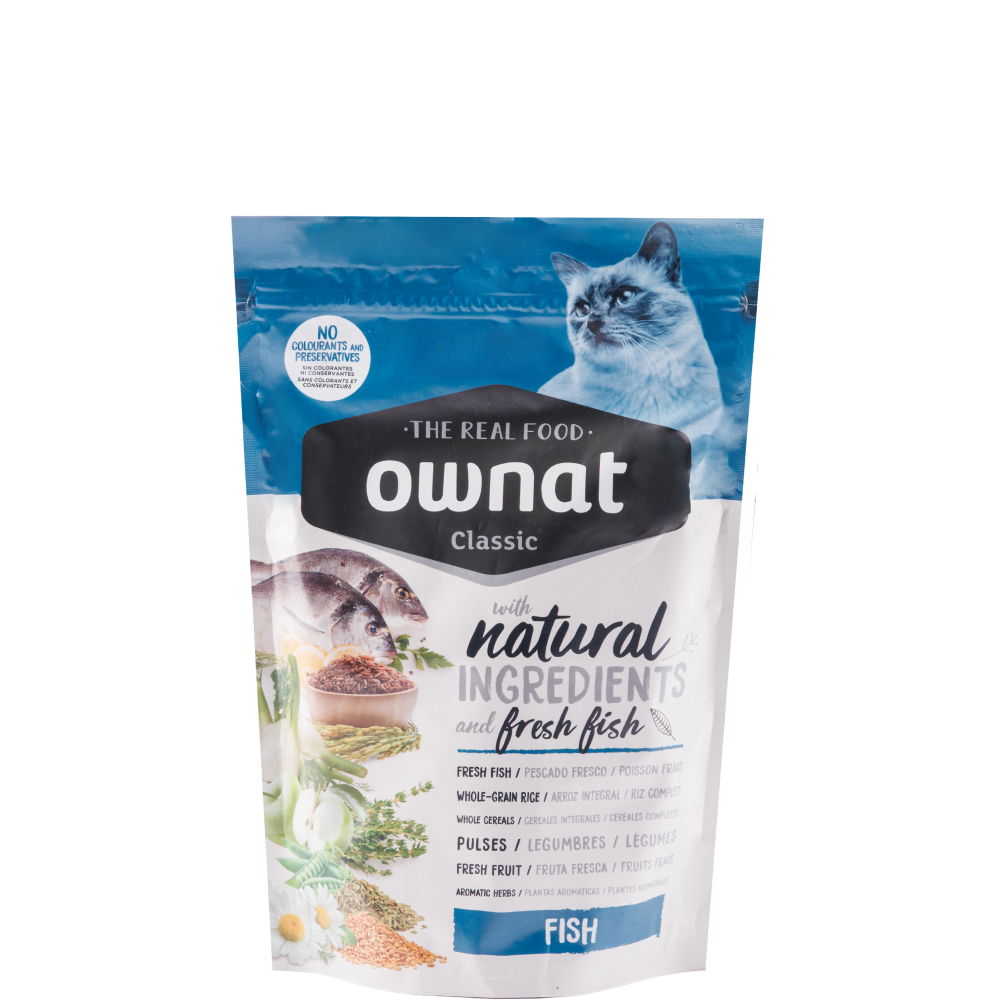 Ownat Adult Classic Сухой корм для кошек, с рыбой, 400 гр