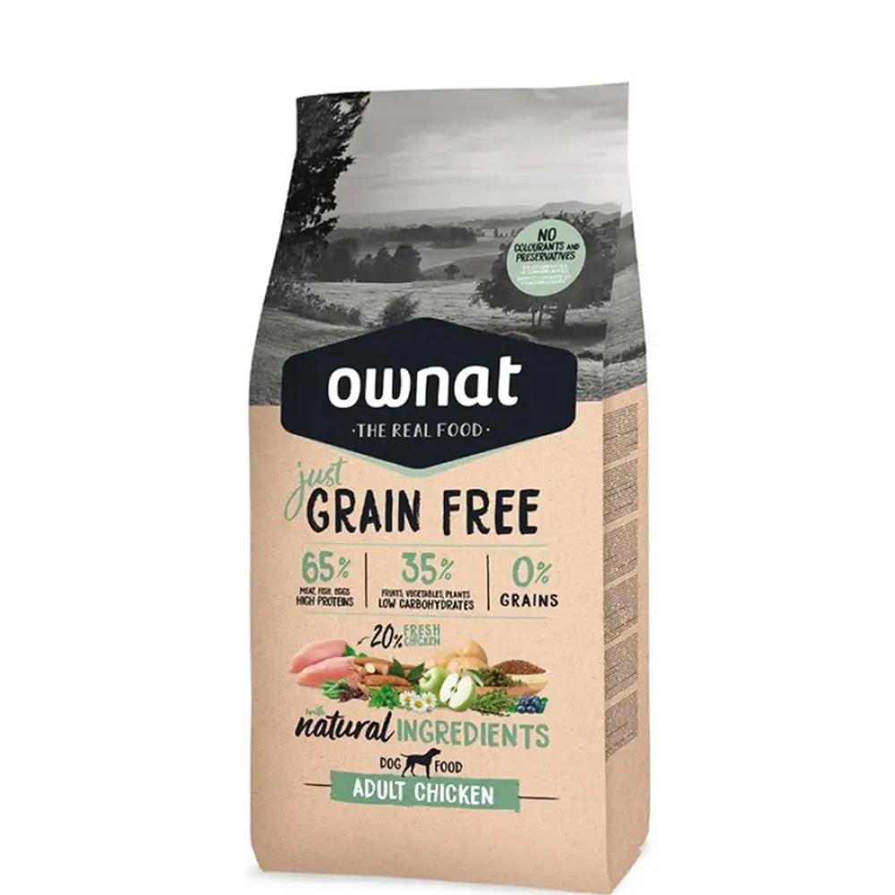 

Ownat Adult Grain Free Сухой корм для взрослых собак, с курицей, 3 кг