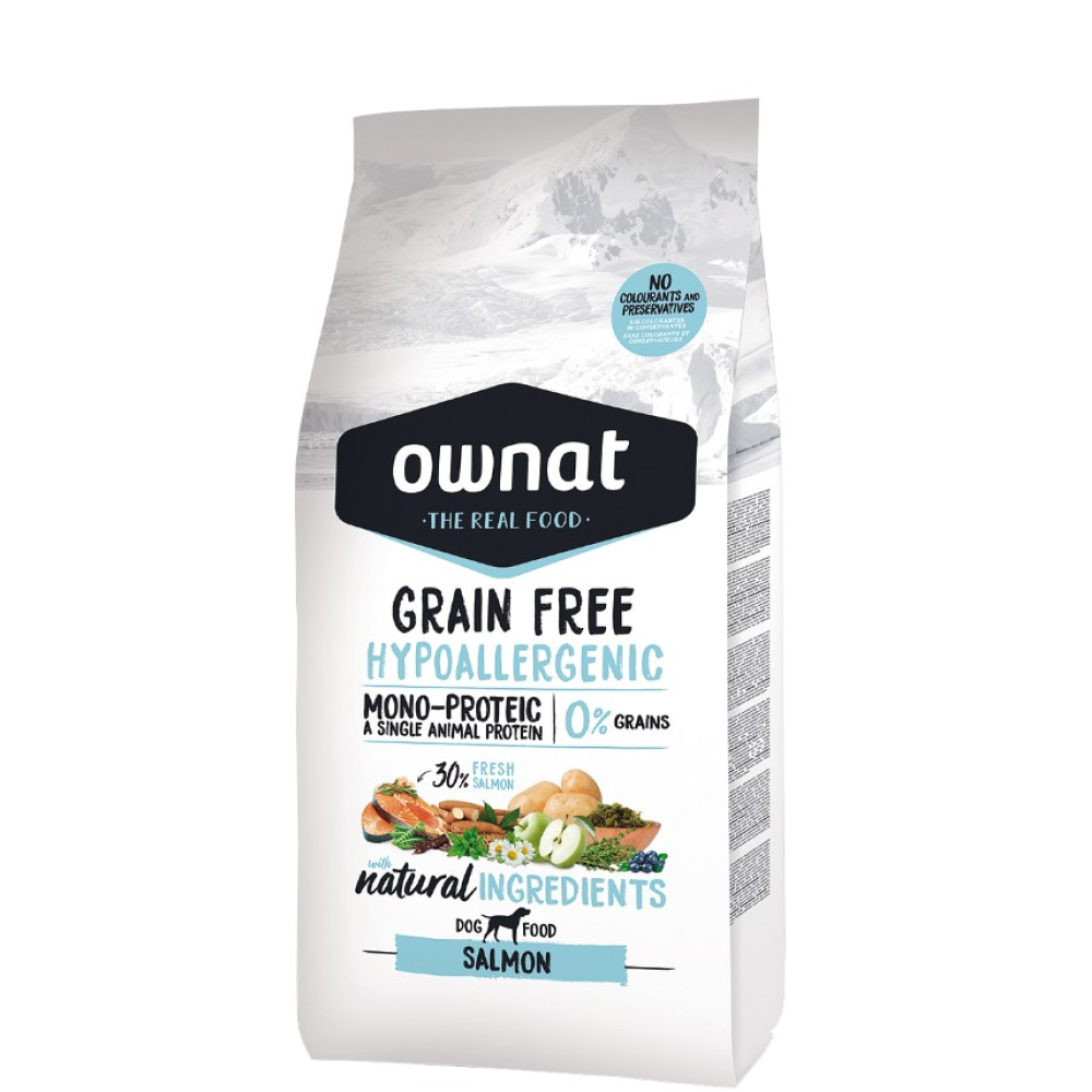 Ownat Grain Free Hypoallergenic Сухой корм гипоаллергенный для собак, с лососем