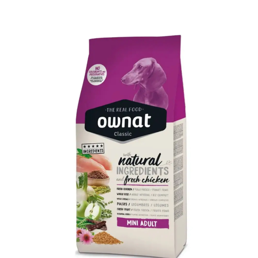 Ownat Mini Adult Classic Сухой корм для взрослых собак мелких пород, с курицей, 1,5 кг