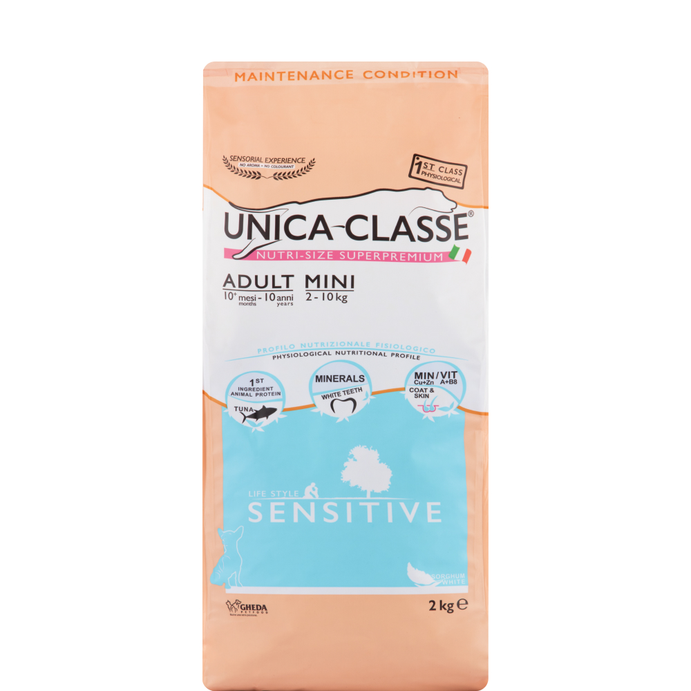 

UNICA Classe Adult Mini Sensitive Сухой корм для собак мелких пород, с тунцом, 2 кг