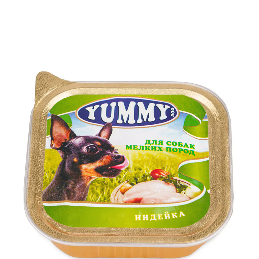 

Yummy Влажный корм (консервы) для собак мелких пород, с индейкой, 100 гр.
