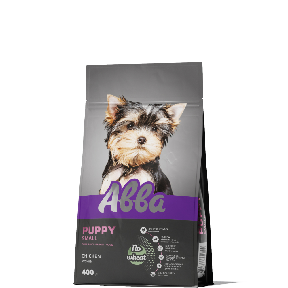 АВВА Puppy Small Сухой корм для щенков мелких пород, с курицей, 400 гр