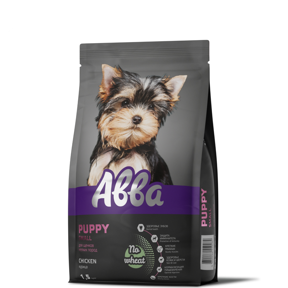 АВВА Puppy Small Сухой корм для щенков мелких пород, с курицей, 1,5 кг