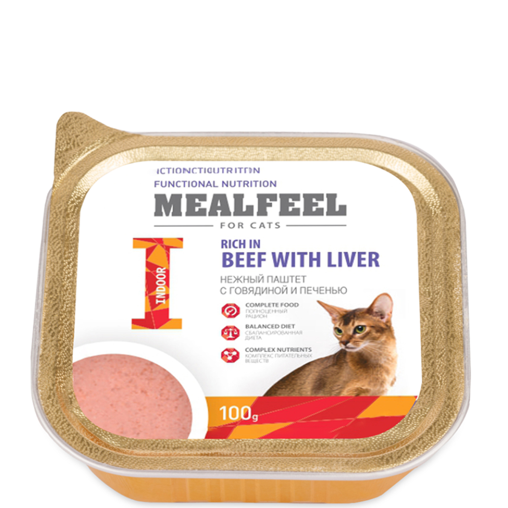 

Mealfeel Functional Nutrition Junior Влажный корм (ламистер) для кошек, с говядиной и печенью, 100 гр.