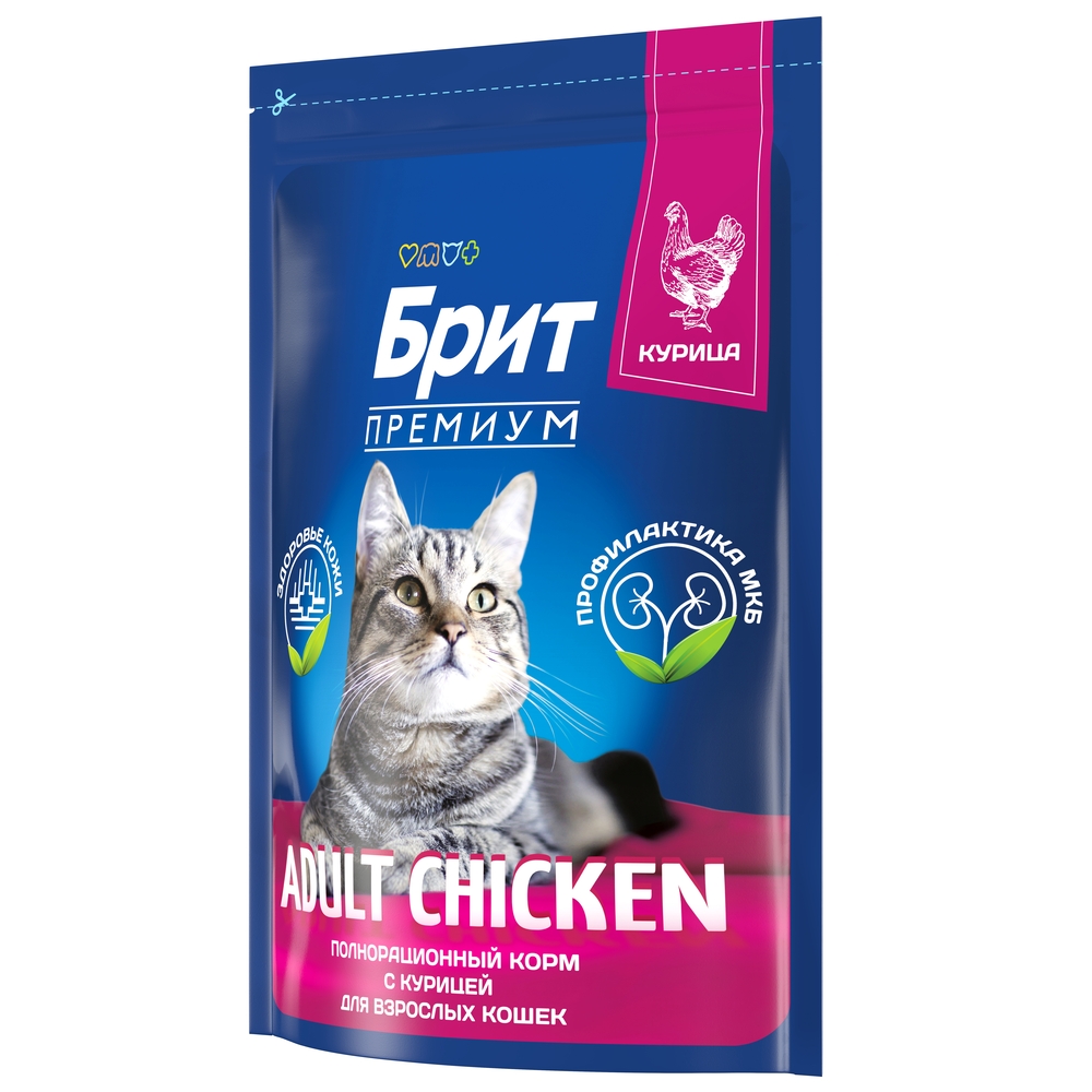 

Brit Premium Adult Chicken Сухой корм для взрослых кошек, с курицей, 2 кг