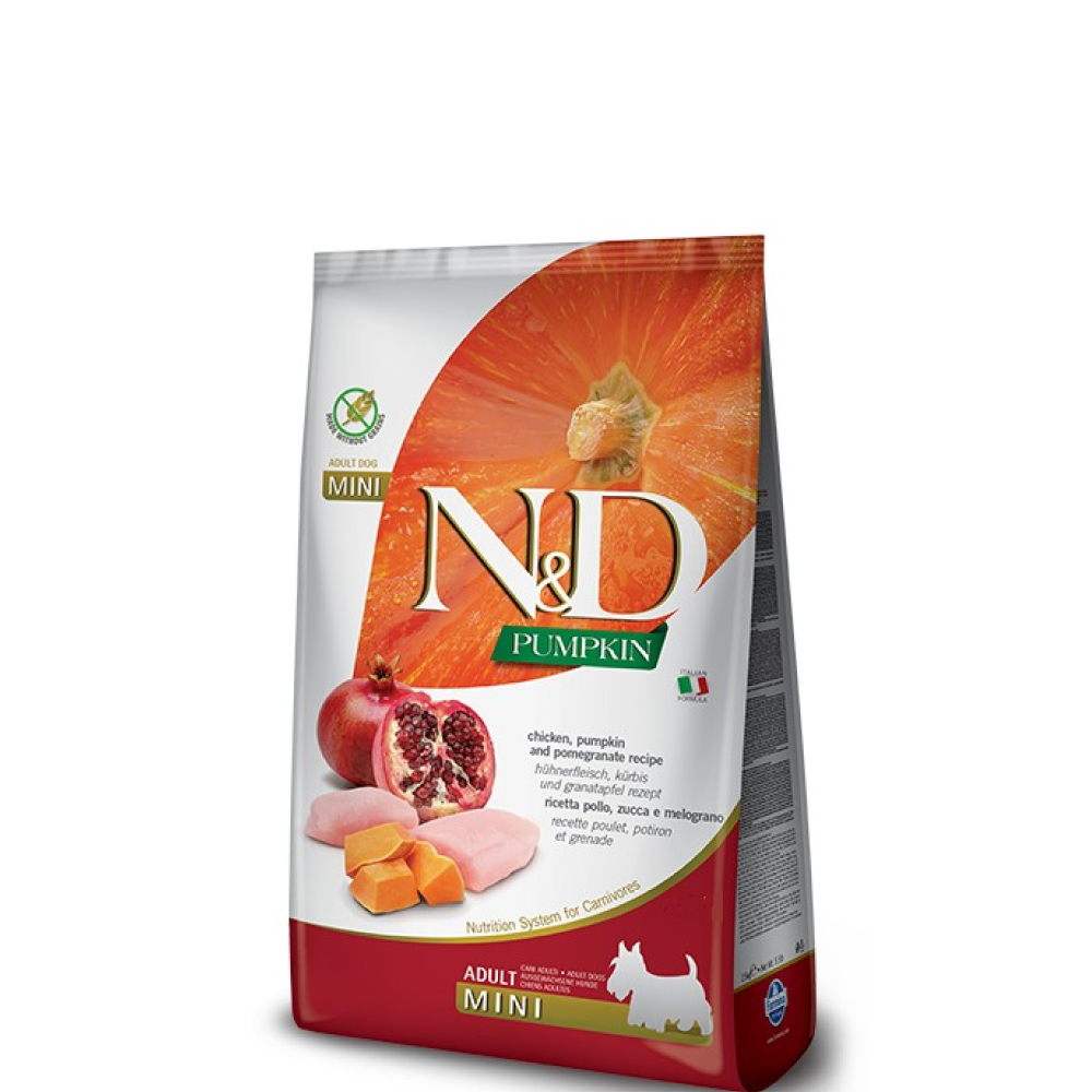 

Farmina N&D PUMPKIN сухой корм для собак мелких пород, с курицей, тыквой и гранатом, 800г