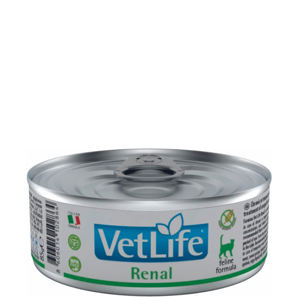 

Farmina Vet Life Renal Влажный корм (консервы) для кошек при почечной недостаточности, с курицей, 85 гр.