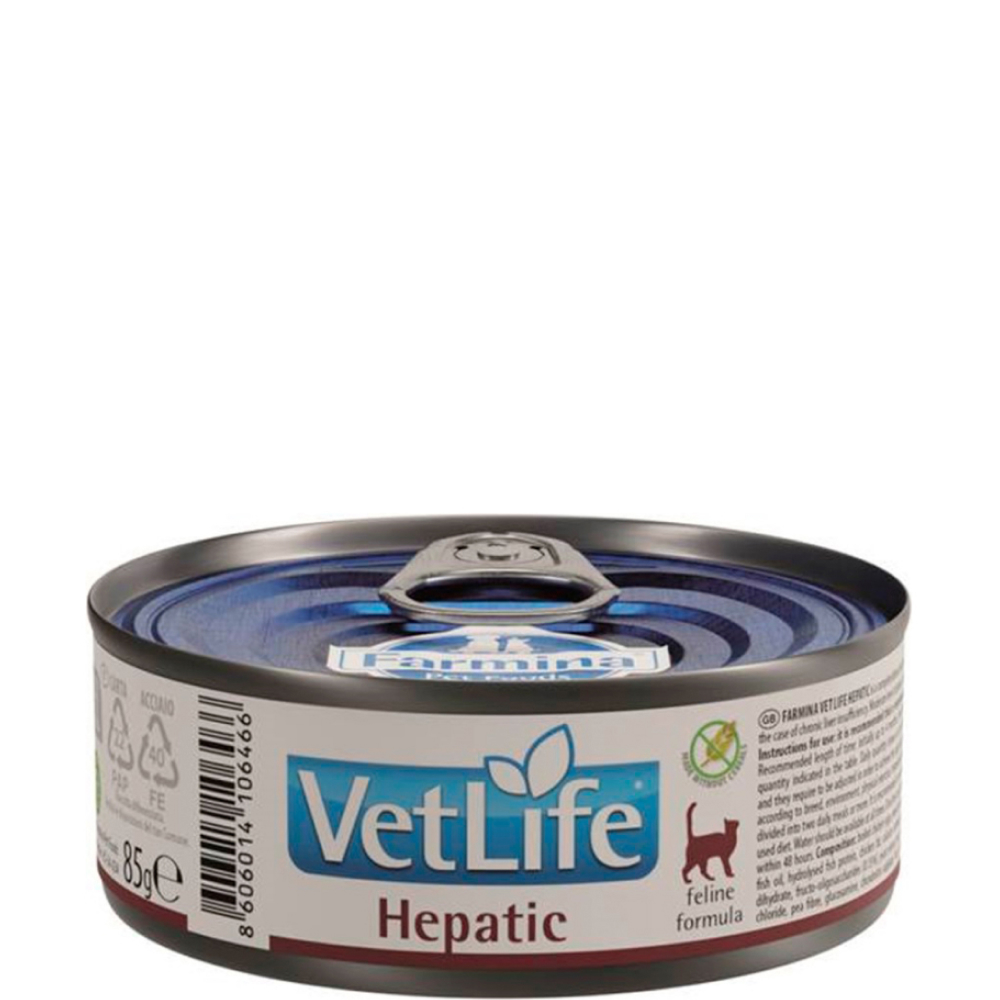 

Farmina Vet Life Hepatic Влажный корм (консервы) для кошек при заболевание печени, 85 гр.