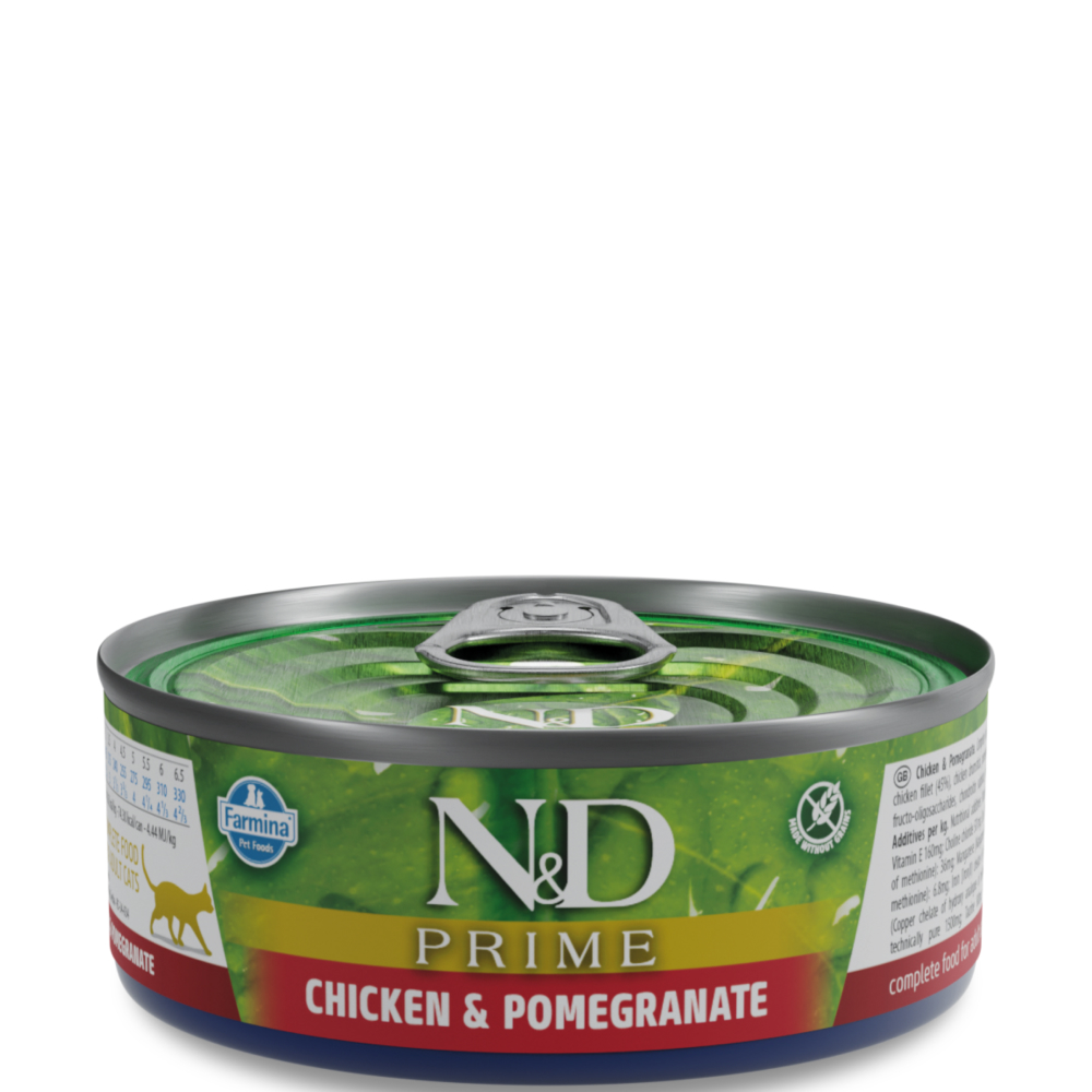 

Farmina N&D PRIME Влажный корм (консервы) для котят, с курицей и гранатом, 70 гр.