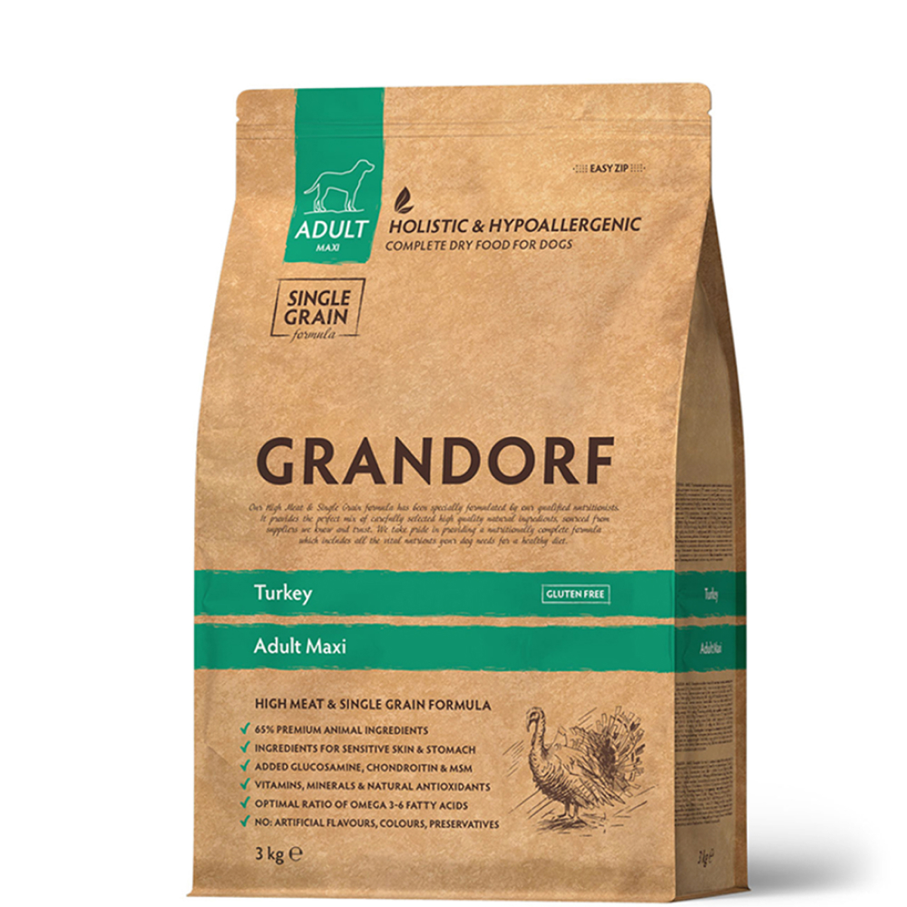 

Grandorf Holistic Adult Maxi Сухой корм для собак крупных пород, с индейкой, 3 кг