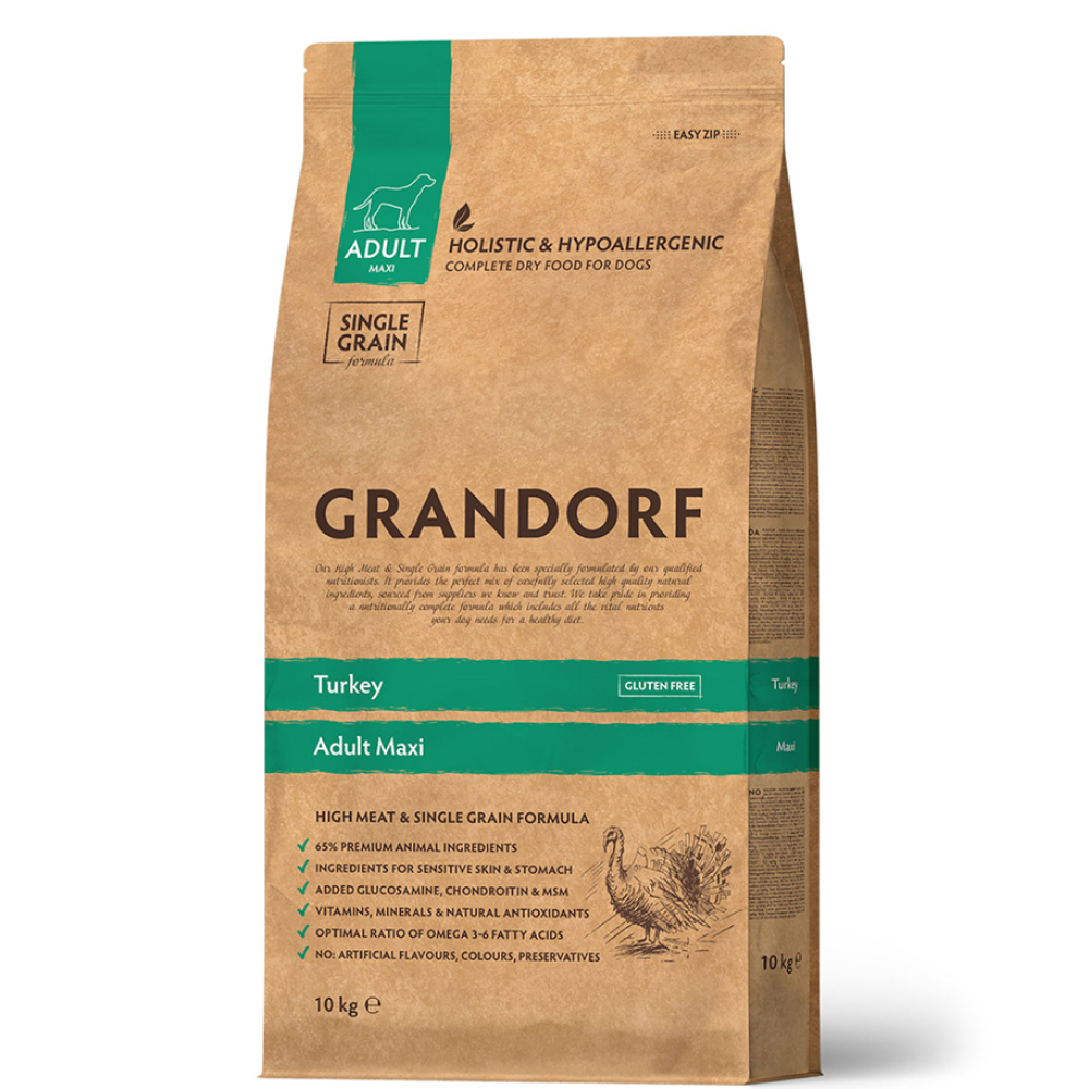 

Grandorf Holistic Adult Maxi Сухой корм для собак крупных пород, с индейкой, 10 кг