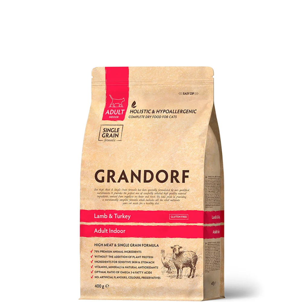 

Grandorf Holistic Adult Indoor Сухой корм для домашних кошек, с ягненком и индейкой, 8 кг