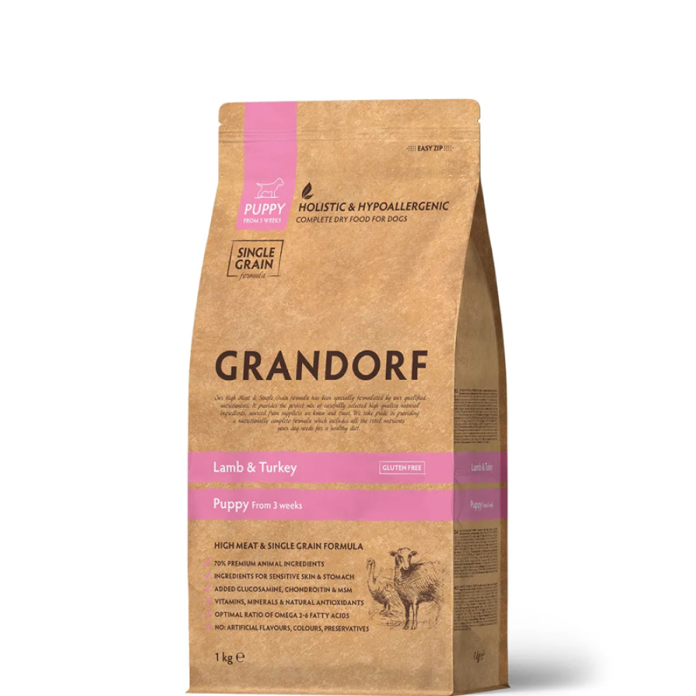 

Grandorf Holistic Puppy Сухой корм для щенков всех пород, с ягненком и индейкой, 3кг