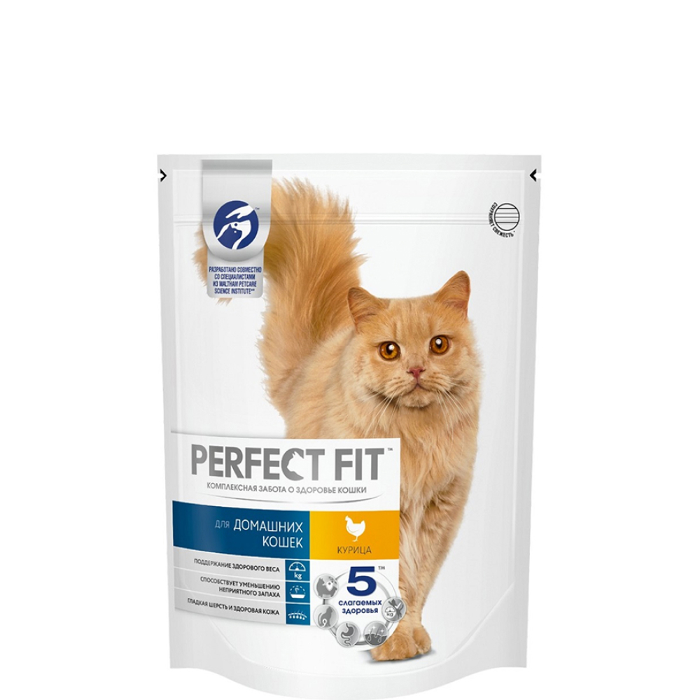 

Perfect Fit Сухой корм для домашних кошек, с курицей, 650 гр.