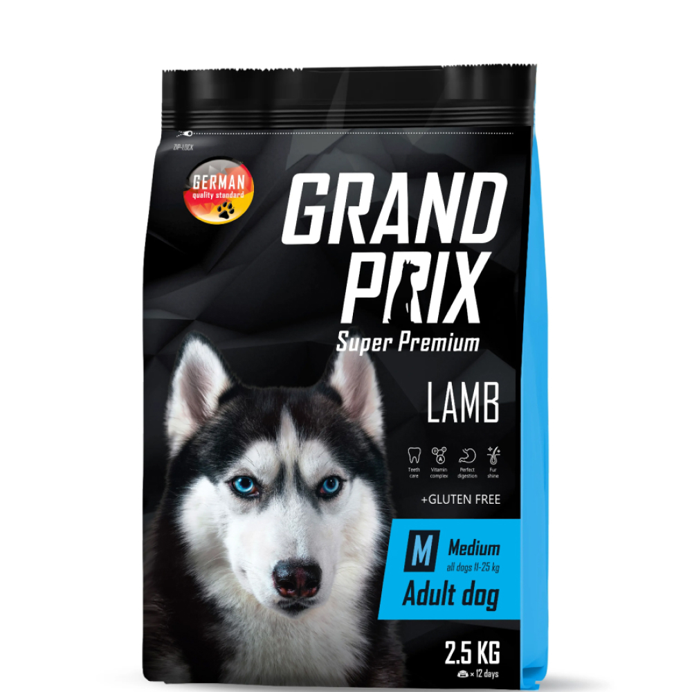 

Grand Prix Сухой корм для собак средних пород, с ягненком, 2,5 кг