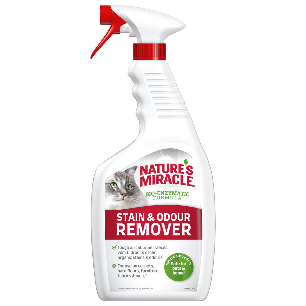 

Nature's Miracle Stain Odour Remover Спрей уничтожитель пятен и запахов кошек универсальный, 709 мл