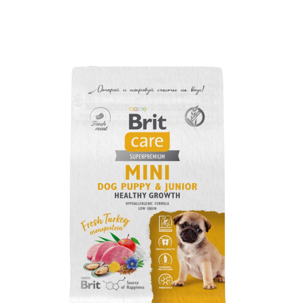 

Brit Care Сухой корм для щенков мелких пород, с индейкой, 400 гр.