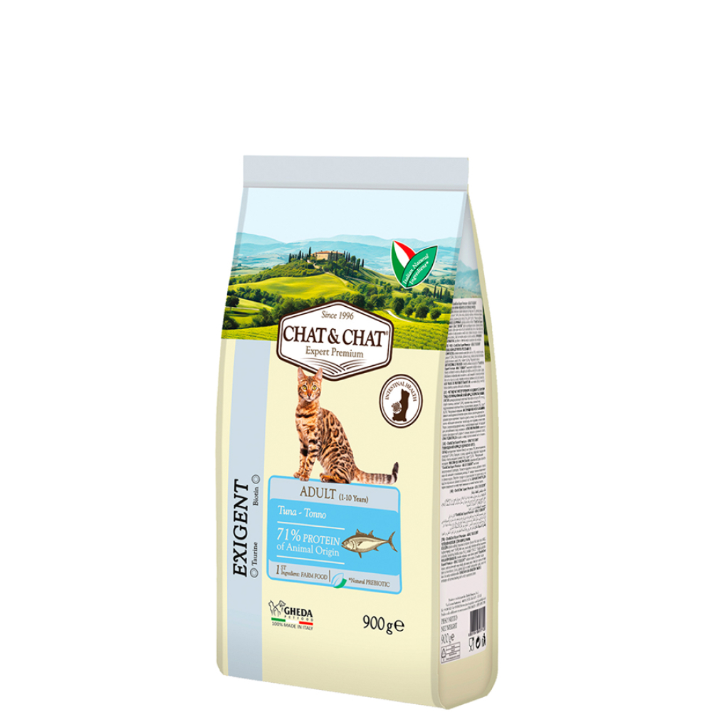 

Chat&Chat Adult Сухой корм для кошек, с тунцом, 900 гр.