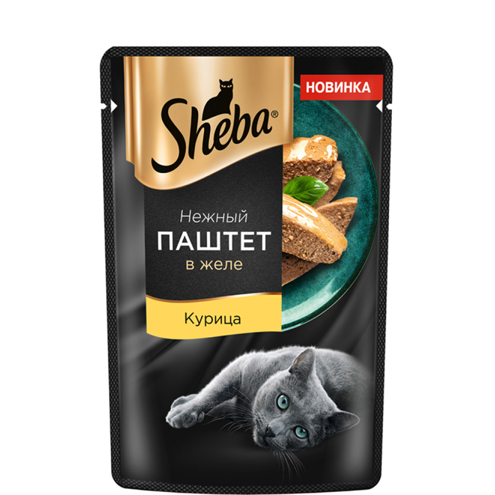 

Sheba Влажный корм (пауч) для кошек, с паштетом из курицы в желе, 75 гр.