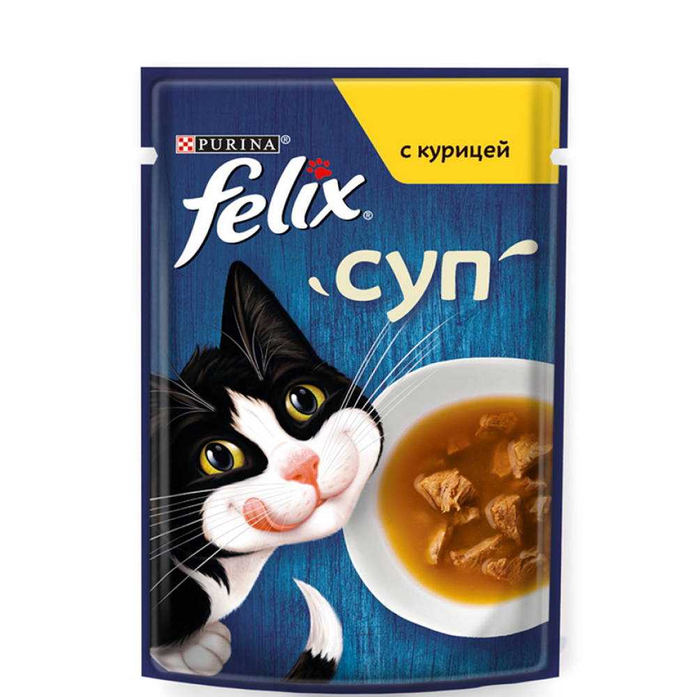 

Felix Влажный корм (пауч) для взрослых кошек, с курицей в соусе, 48 гр.